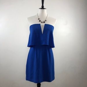 BCBG MAX AZRIA Blue strapless dress